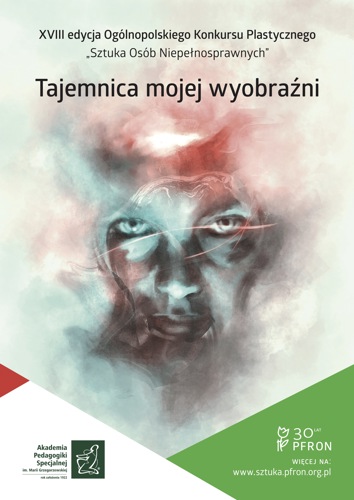 Plakat wystawy Sztuka Osób Niepełnosprawnych