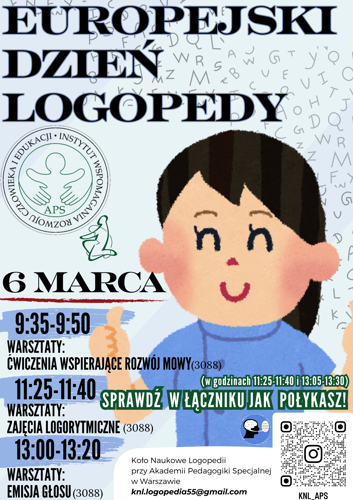 Europejski dzień logopedy plakat