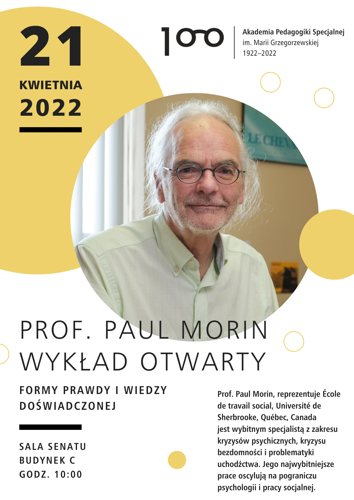 plakat informujący o wykładzie - forma graficzna