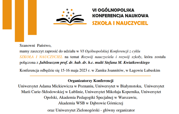 plakat konferencja "Szkoła i nauczyciel"