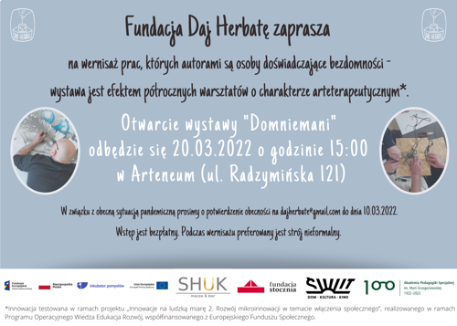 Plakat wystawy "Domniemani"