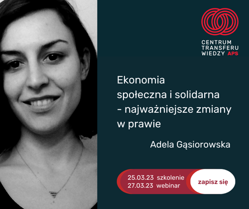 Grafika promująca szkolenie pt. Ekonomia społeczna i solidarna