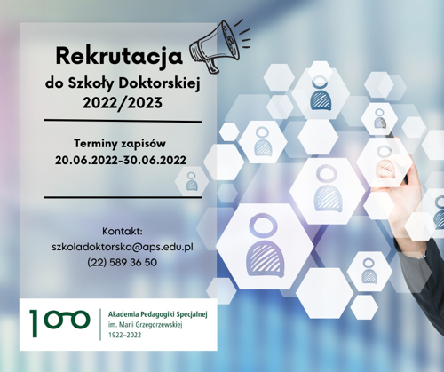 Plakat rekrutacji do szkoły doktorskiej