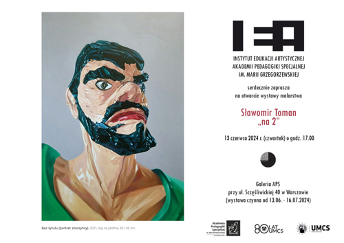 plakat zapraszający na wystawę Sławomira Tomana
