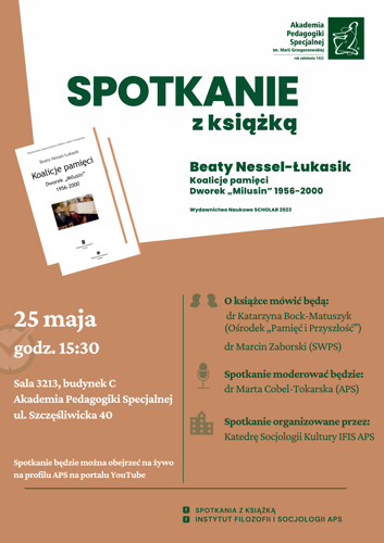 plakat spotkania z książką