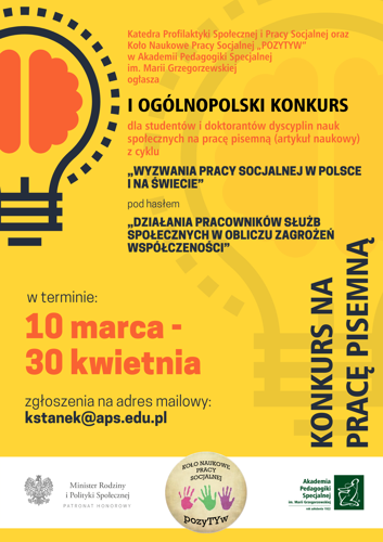 plakat informacyjny do konkursu