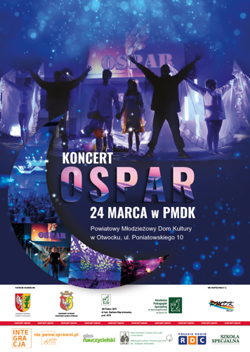 Plakat informujący o koncercie OSPAR w Otwocku