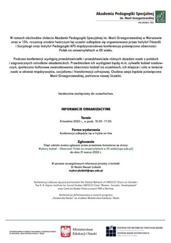 Wybory kobiet - plakat konferencji cz. 2