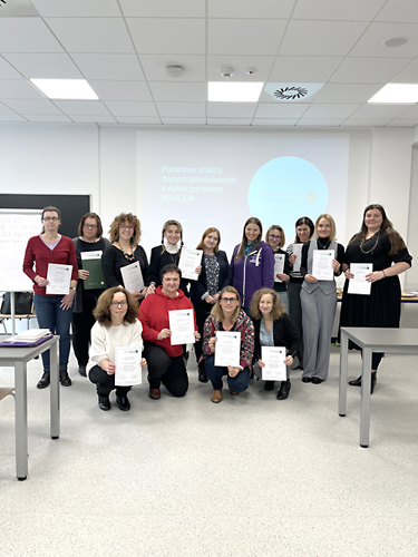 Pracownicy APS podczas szkolenia MAXQDA