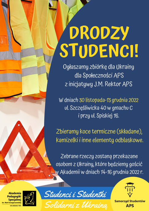 plakat zbiórka dla Ukrainy